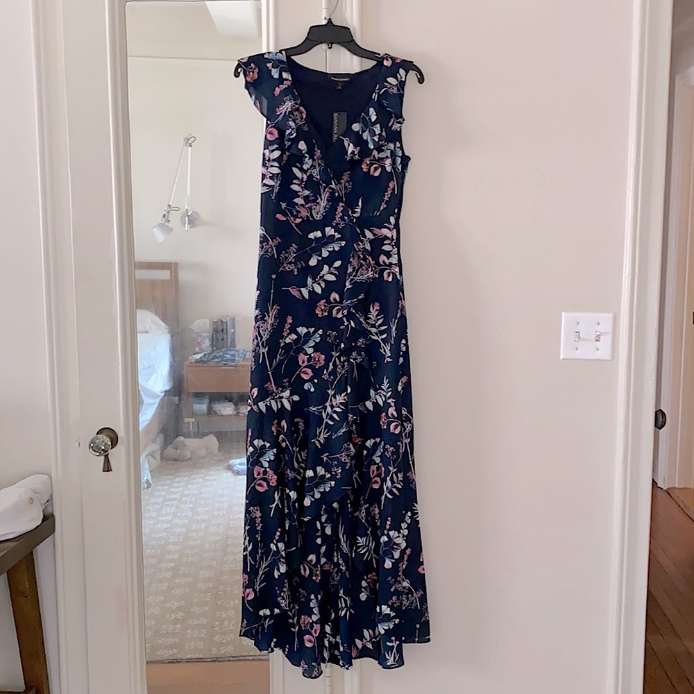 Banana republic maxi asymmetric dress size 2